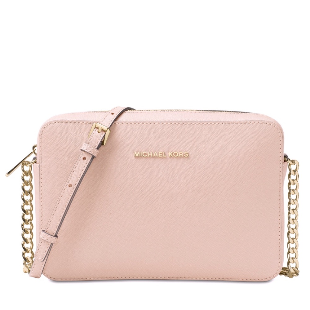 MK Jet Set Large Powder Blush Crossbody Bag